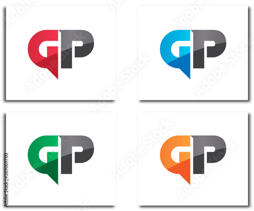 GP Alphabet Beautiful Logo Design Concept