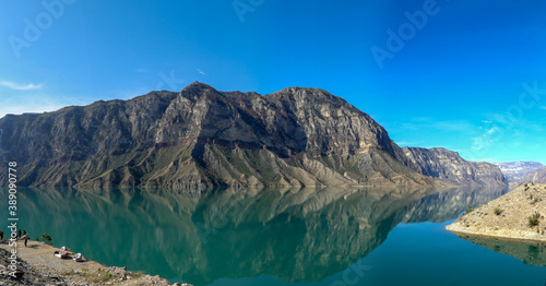 lake and mountains