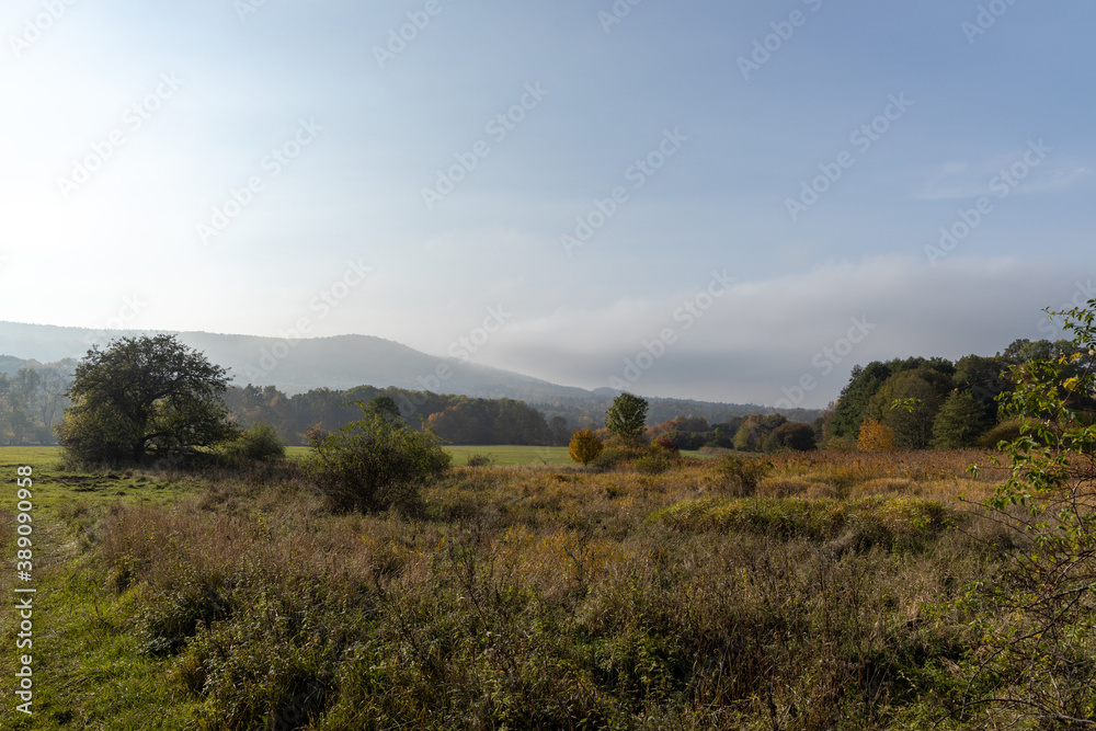 Autumn nature with clear sky Autumn nature with clear sky