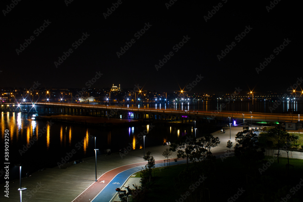Atatürk (Unkapanı) Bridge in the night