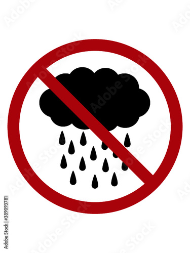 Kein Regen Hinweis 