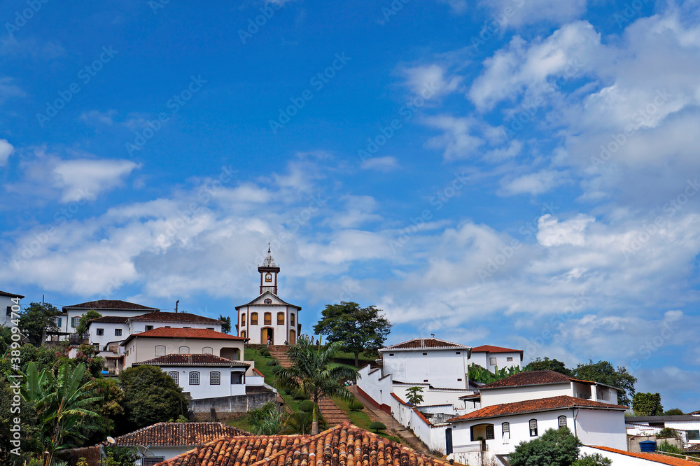 Panoramic view of Serro, historical city in Minas Gerais, Brazil