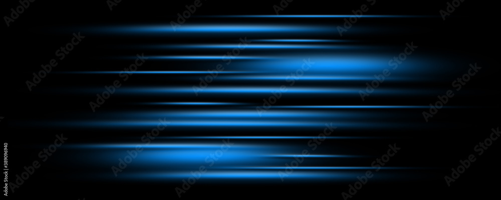 
Light and stripes moving fast over dark background