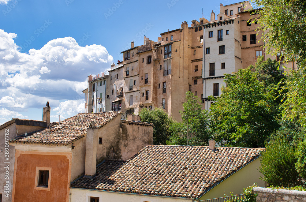 Roofs and houses in the city of Cuenca, Castilla la Mancha