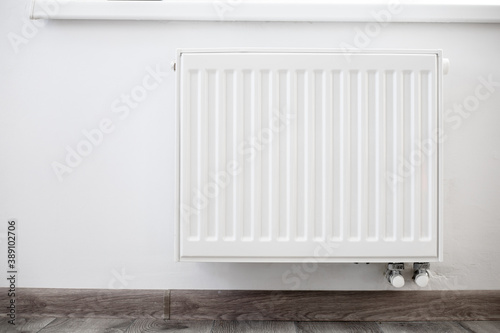 Wallpaper Mural white heating radiator on the wall Torontodigital.ca
