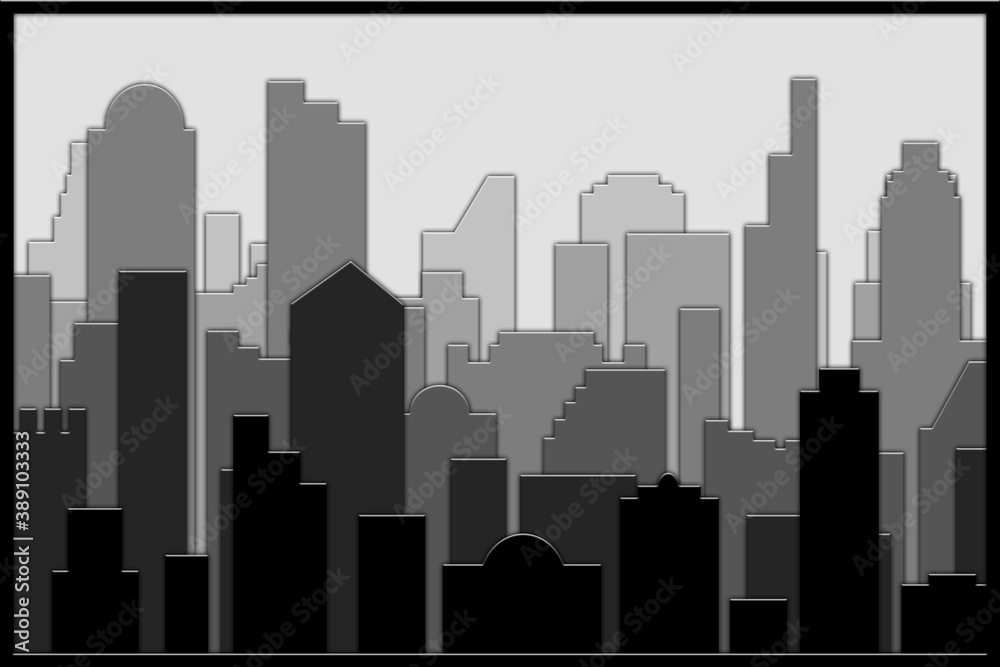 artistic silhouette city