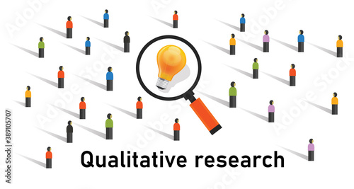 qualitative research method statistics survey get data from market research analysis photo