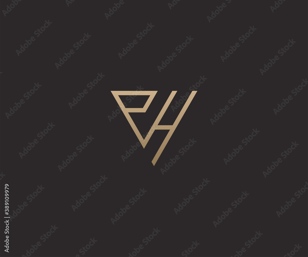 Abstract luxury Letter PH logo design template Abstract luxury Letter PH logo design template