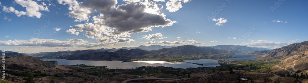 Panoramic View Overlooking Osoyoos, BC