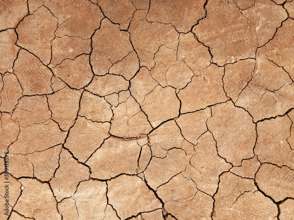 The ground has cracks in the top view for the background The ground has cracks in the top view for the background