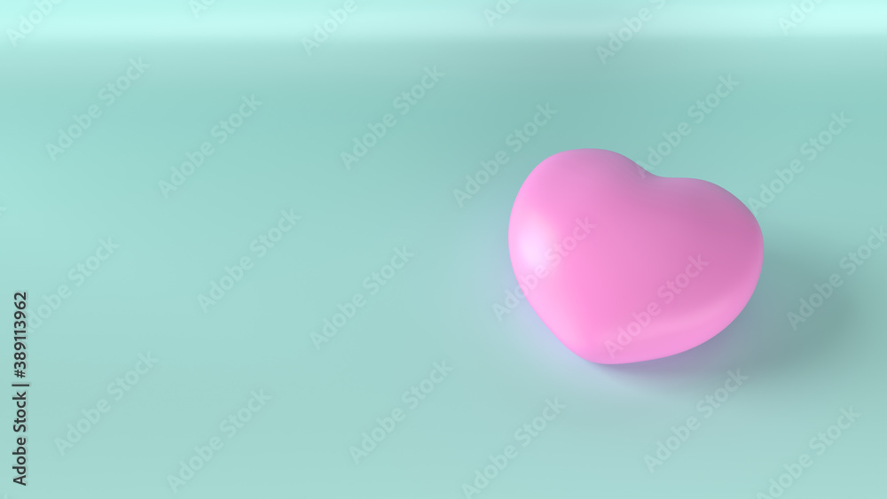 The pink heart on blue background for health content 3d rendering. The pink heart on blue background for health content 3d rendering.