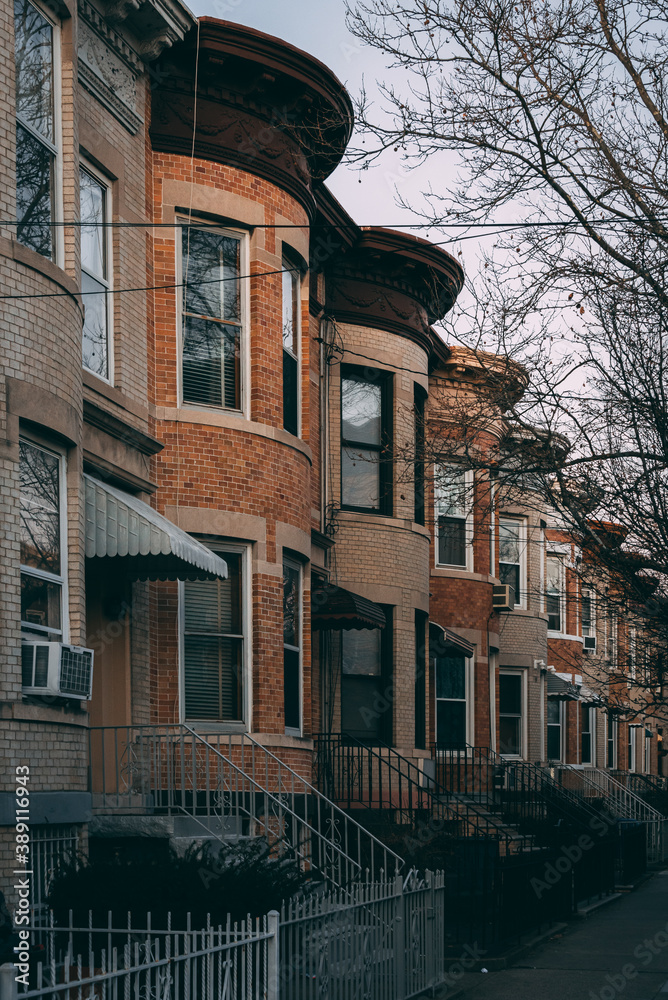 Fototapeta premium Houses in Ridgewood, Queens, New York City
