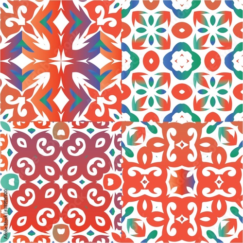 Antique talavera tiles patchworks.