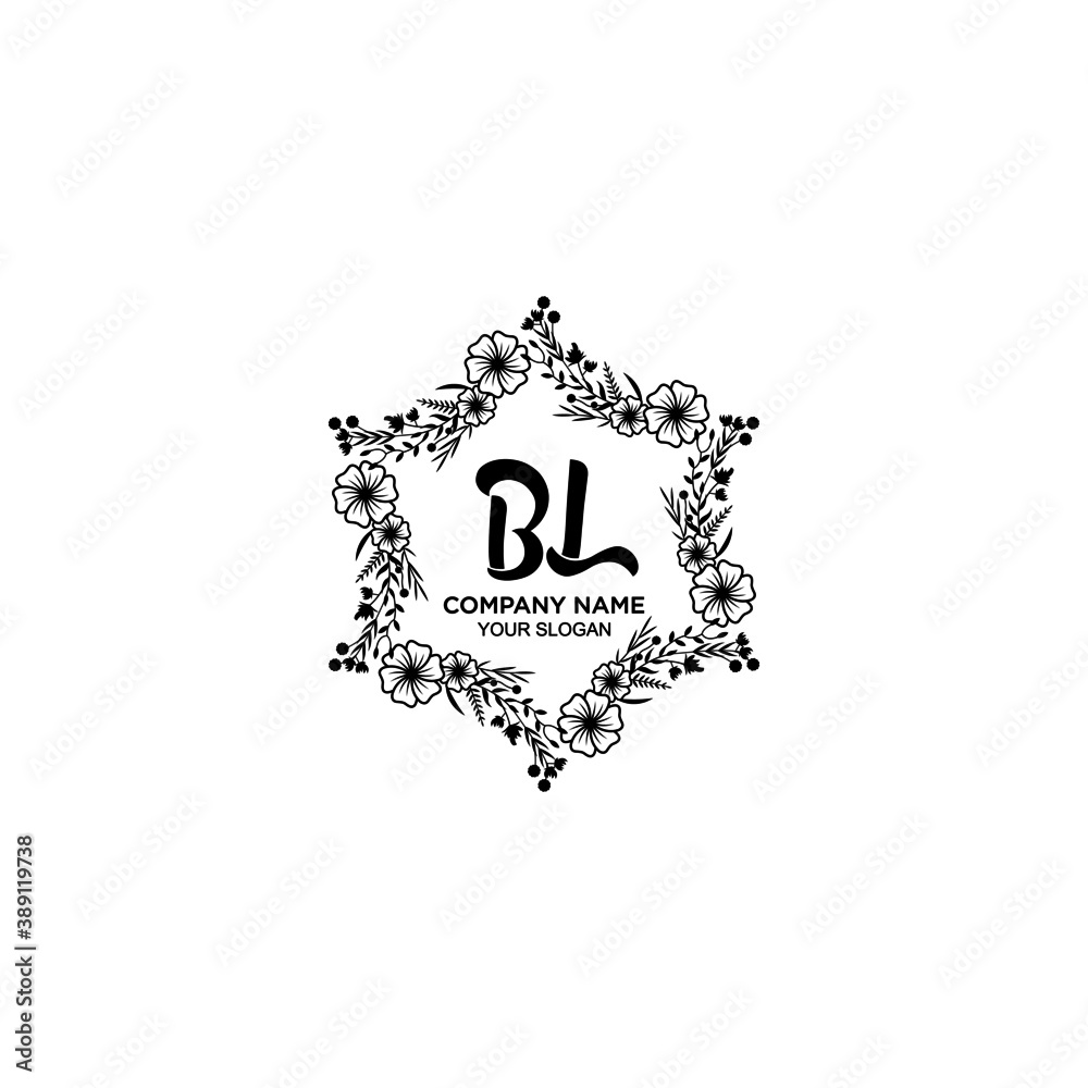 Initial BL Handwriting, Wedding Monogram Logo Design, Modern ...