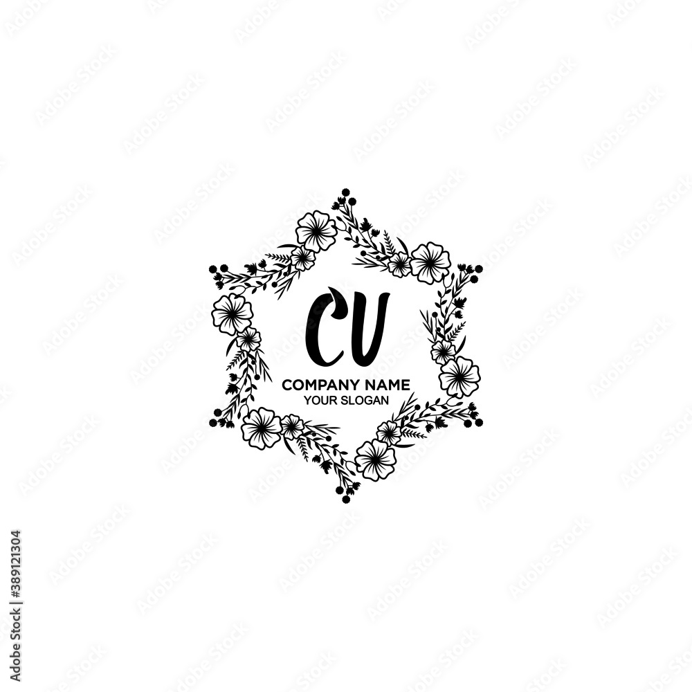 Initial CV Handwriting, Wedding Monogram Logo Design, Modern Minimalistic and Floral templates for Invitation cards Initial CV Handwriting, Wedding Monogram Logo Design, Modern Minimalistic and Floral templates for Invitation cards
