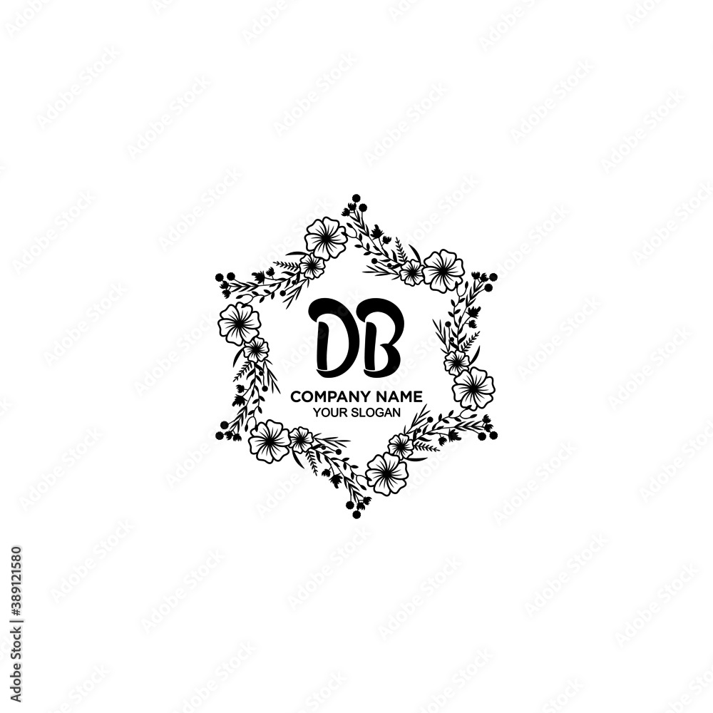 Initial DB Handwriting, Wedding Monogram Logo Design, Modern Minimalistic and Floral templates for Invitation cards Initial DB Handwriting, Wedding Monogram Logo Design, Modern Minimalistic and Floral templates for Invitation cards