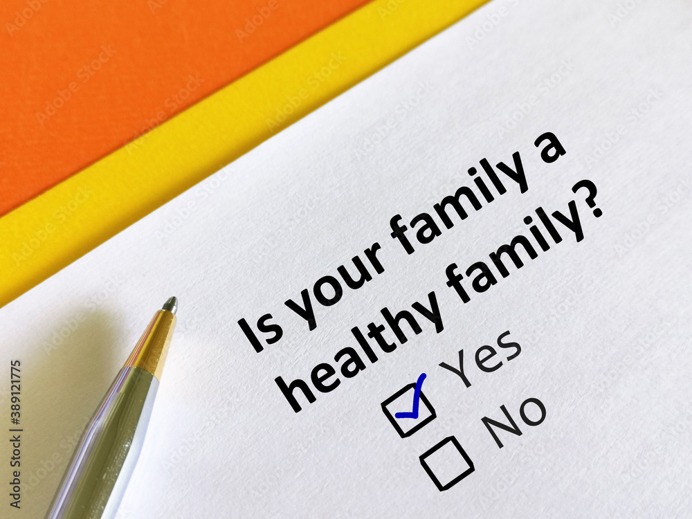 One person is answering question about family. The person is thinking if his family is healthy. One person is answering question about family. The person is thinking if his family is healthy.
