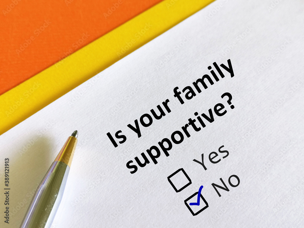 One person is answering question about family. One person is answering question about family.