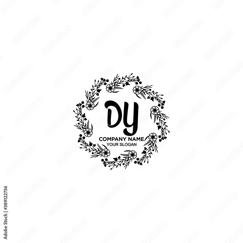 Initial DY Handwriting, Wedding Monogram Logo Design, Modern Minimalistic and Floral templates for Invitation cards Initial DY Handwriting, Wedding Monogram Logo Design, Modern Minimalistic and Floral templates for Invitation cards