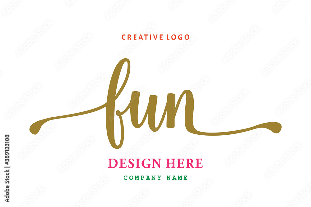 FUN lettering logo is simple, easy to understand and authoritativePrint FUN lettering logo is simple, easy to understand and authoritativePrint
