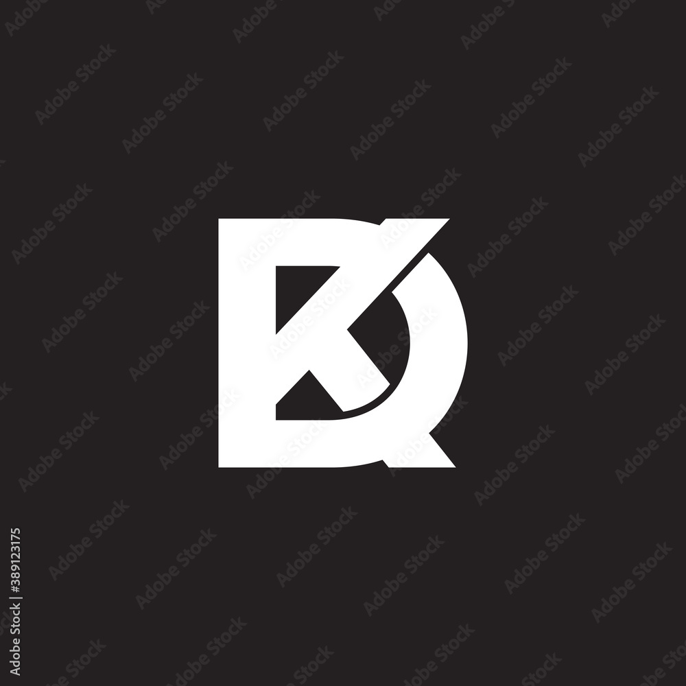 abstract letter kd overlapping flat logo vector abstract letter kd overlapping flat logo vector
