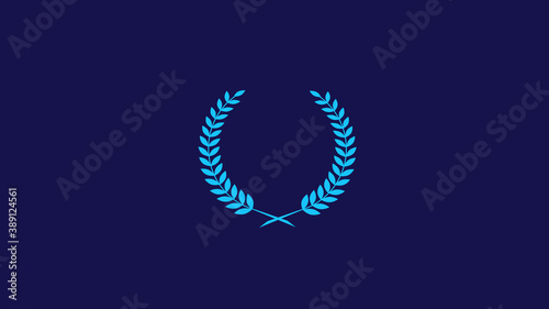 Best wheat icon on blue dark background, wheat icon