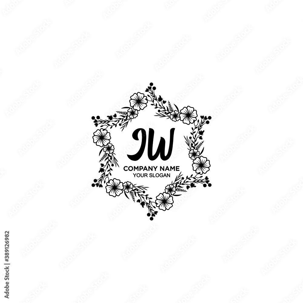 Initial JW Handwriting, Wedding Monogram Logo Design, Modern Minimalistic and Floral templates for Invitation cards Initial JW Handwriting, Wedding Monogram Logo Design, Modern Minimalistic and Floral templates for Invitation cards