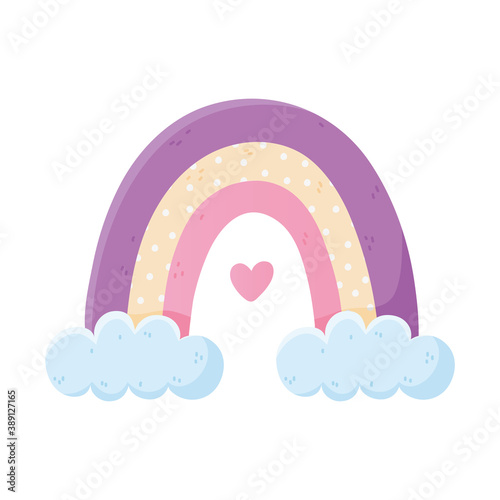 baby shower, rainbow clouds magic decoration