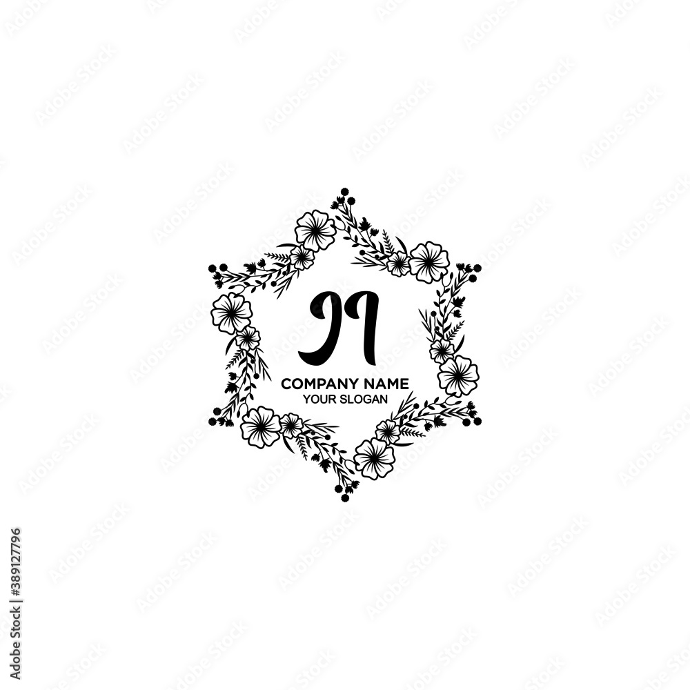 Initial JI Handwriting, Wedding Monogram Logo Design, Modern Minimalistic and Floral templates for Invitation cards Initial JI Handwriting, Wedding Monogram Logo Design, Modern Minimalistic and Floral templates for Invitation cards