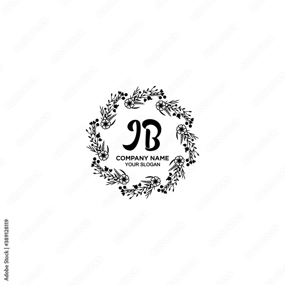 Initial JB Handwriting, Wedding Monogram Logo Design, Modern Minimalistic and Floral templates for Invitation cards Initial JB Handwriting, Wedding Monogram Logo Design, Modern Minimalistic and Floral templates for Invitation cards
