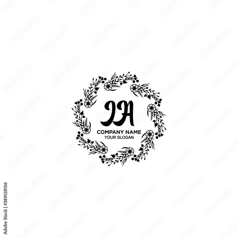 Initial JA Handwriting, Wedding Monogram Logo Design, Modern Minimalistic and Floral templates for Invitation cards Initial JA Handwriting, Wedding Monogram Logo Design, Modern Minimalistic and Floral templates for Invitation cards