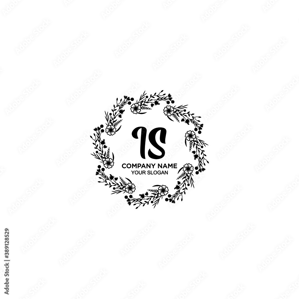 Initial IS Handwriting, Wedding Monogram Logo Design, Modern Minimalistic and Floral templates for Invitation cards Initial IS Handwriting, Wedding Monogram Logo Design, Modern Minimalistic and Floral templates for Invitation cards