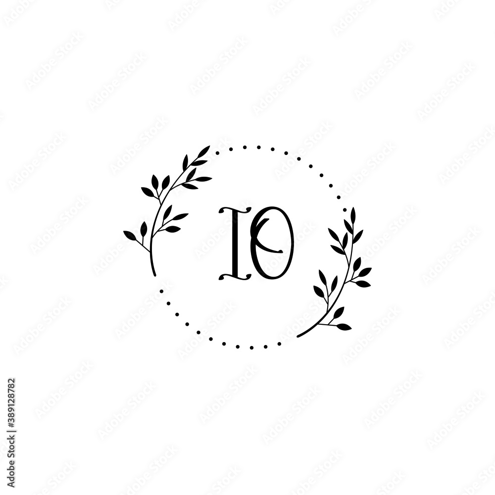 Initial IO Handwriting, Wedding Monogram Logo Design, Modern Minimalistic and Floral templates for Invitation cards Initial IO Handwriting, Wedding Monogram Logo Design, Modern Minimalistic and Floral templates for Invitation cards
