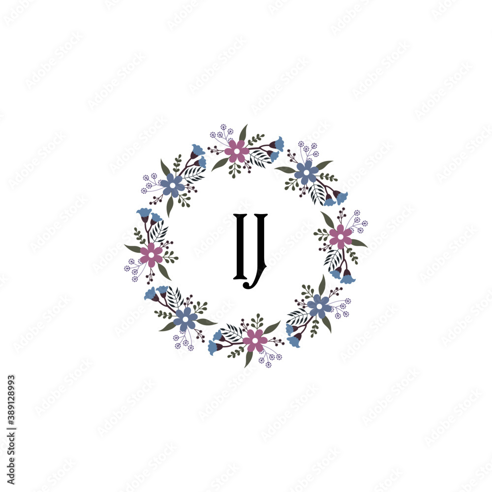 Initial IJ Handwriting, Wedding Monogram Logo Design, Modern Minimalistic and Floral templates for Invitation cards Initial IJ Handwriting, Wedding Monogram Logo Design, Modern Minimalistic and Floral templates for Invitation cards