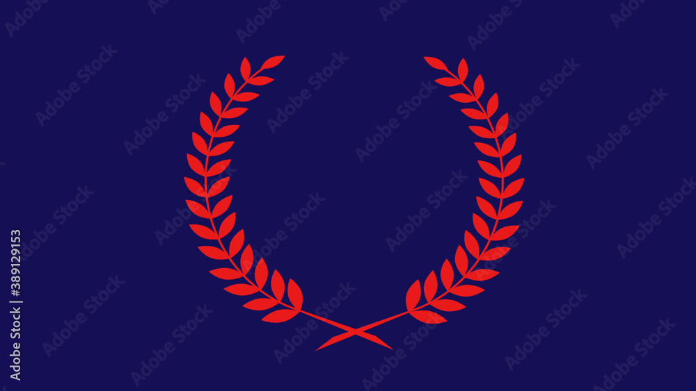 Amazing red color wheat icon on blue dark background, Amazing wheat icon Amazing red color wheat icon on blue dark background, Amazing wheat icon