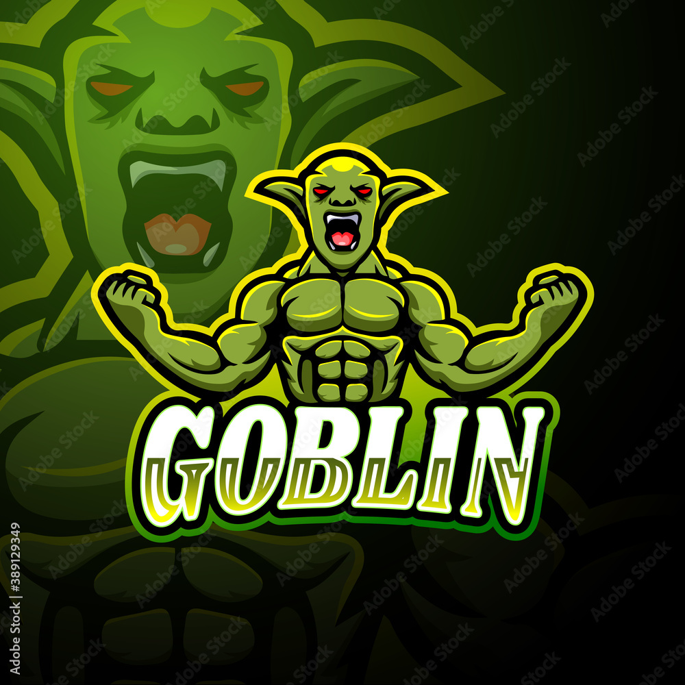 Fototapeta premium Goblin esport logo mascot design