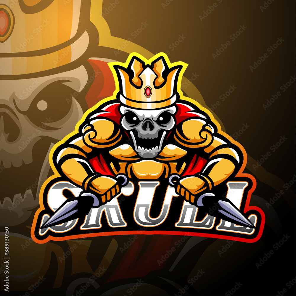 Fototapeta premium Skull esport logo mascot design