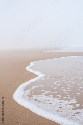 Vászonkép Foggy day at the beach