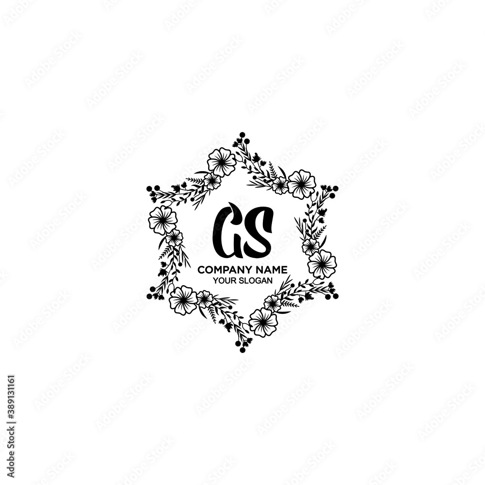 Initial GS Handwriting, Wedding Monogram Logo Design, Modern Minimalistic and Floral templates for Invitation cards Initial GS Handwriting, Wedding Monogram Logo Design, Modern Minimalistic and Floral templates for Invitation cards