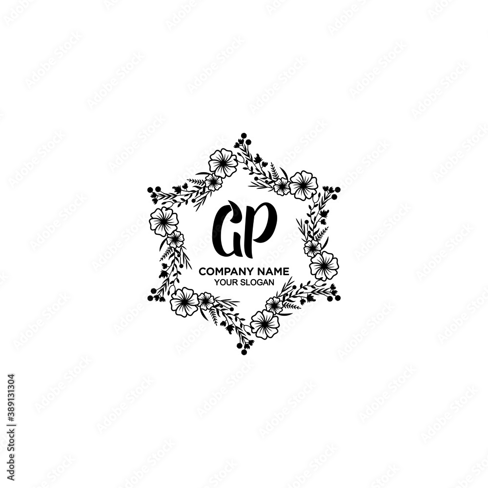 Initial GP Handwriting, Wedding Monogram Logo Design, Modern Minimalistic and Floral templates for Invitation cards Initial GP Handwriting, Wedding Monogram Logo Design, Modern Minimalistic and Floral templates for Invitation cards