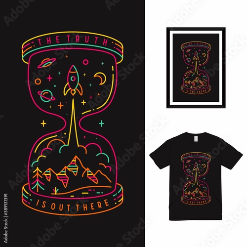 The Truth Line Art T shirt Design