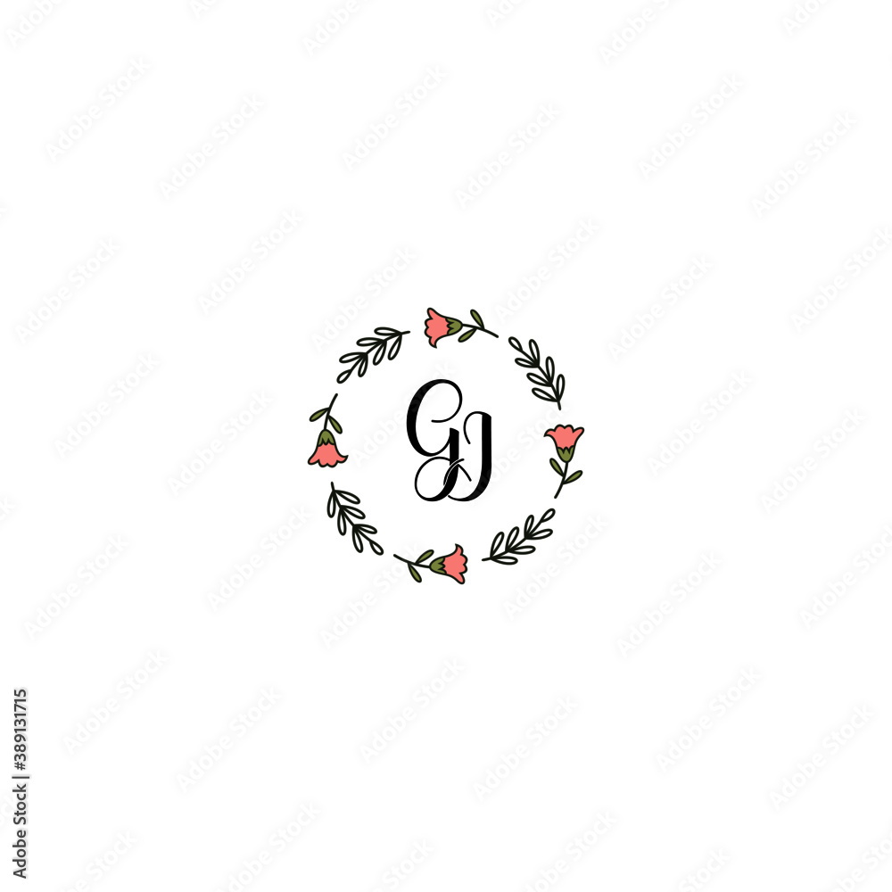Initial GI Handwriting, Wedding Monogram Logo Design, Modern Minimalistic and Floral templates for Invitation cards Initial GI Handwriting, Wedding Monogram Logo Design, Modern Minimalistic and Floral templates for Invitation cards