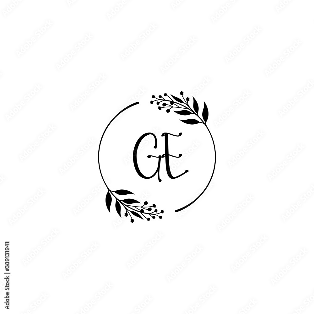 Initial GE Handwriting, Wedding Monogram Logo Design, Modern Minimalistic and Floral templates for Invitation cards
Initial GE Handwriting, Wedding Monogram Logo Design, Modern Minimalistic and Floral templates for Invitation cards