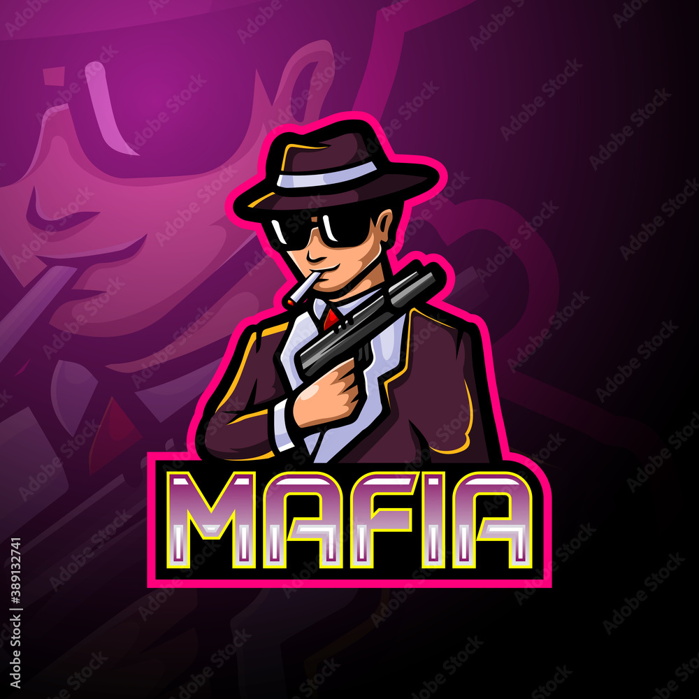 Mafia esport logo mascot design