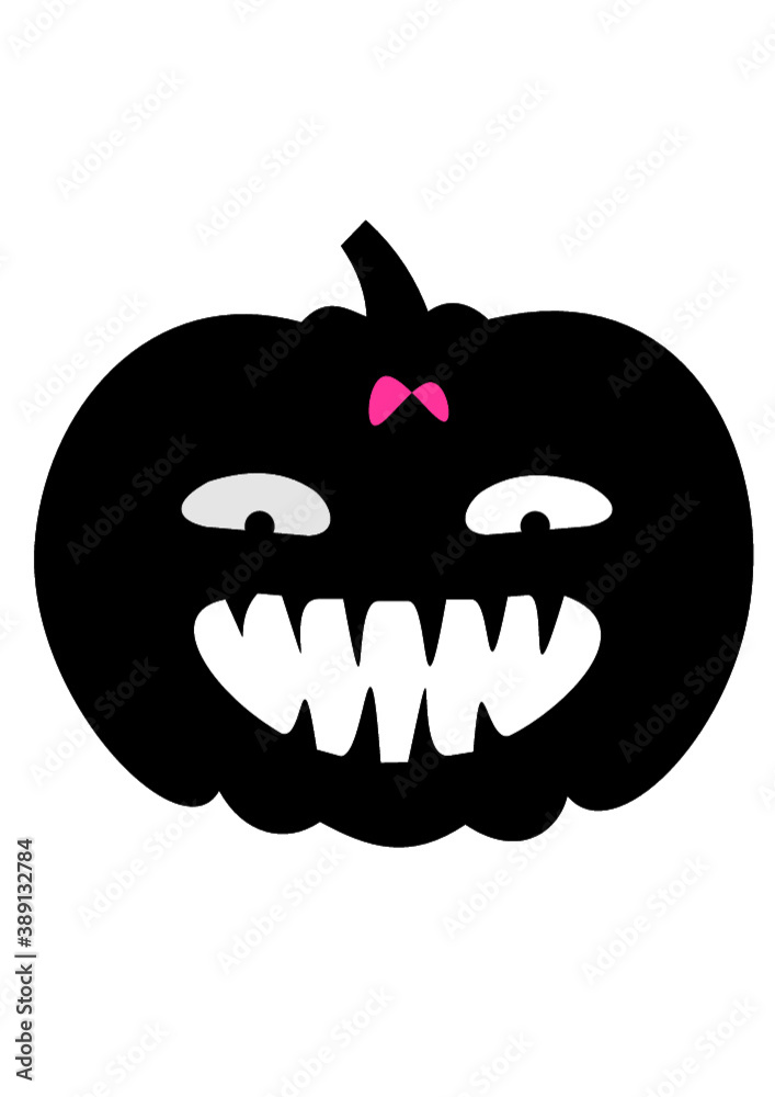 Naklejka premium Halloween day killer pumpkin vector
