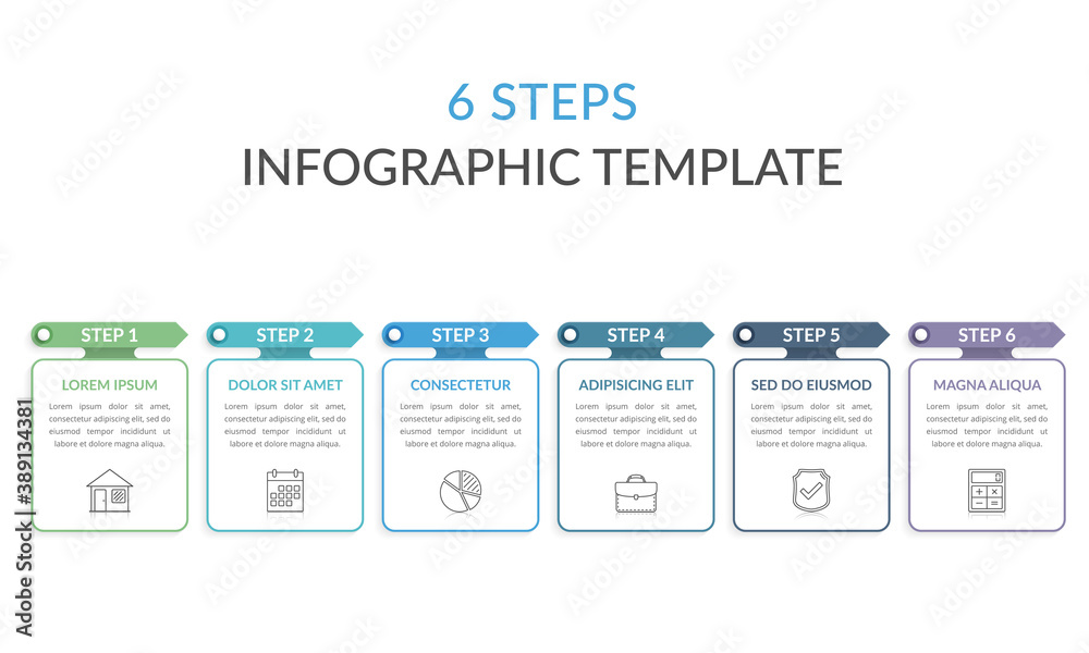 6 Steps - Infographic Template