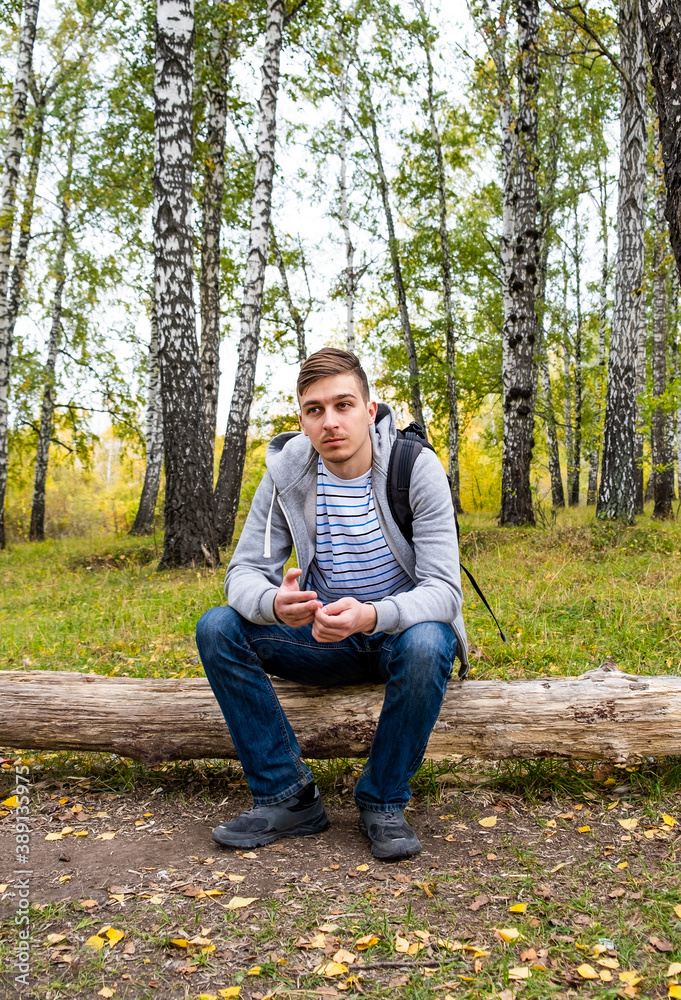 Fototapeta premium Sad Young Man
