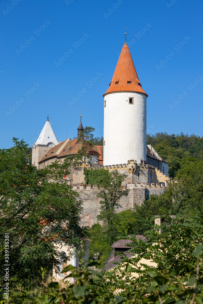 gothic royal castle Krivoklat, Central Bohemian region, Czech republic