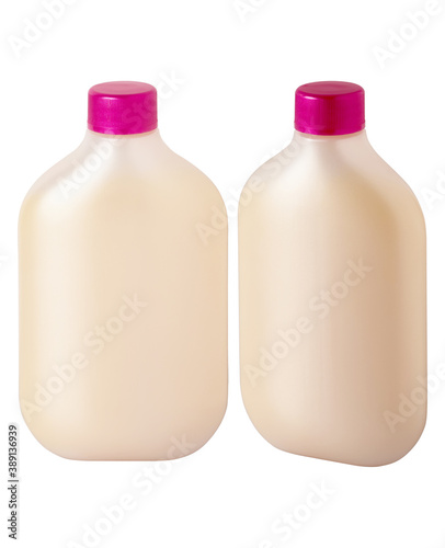 isolated bottle for washing detergents or shampoo