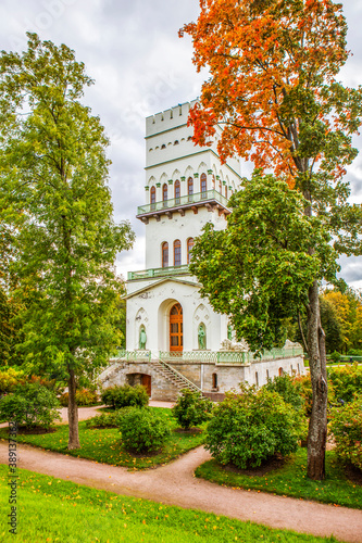 Pavilion "White Tower". Alexander Park. Pushkin. St. Petersburg. Russia